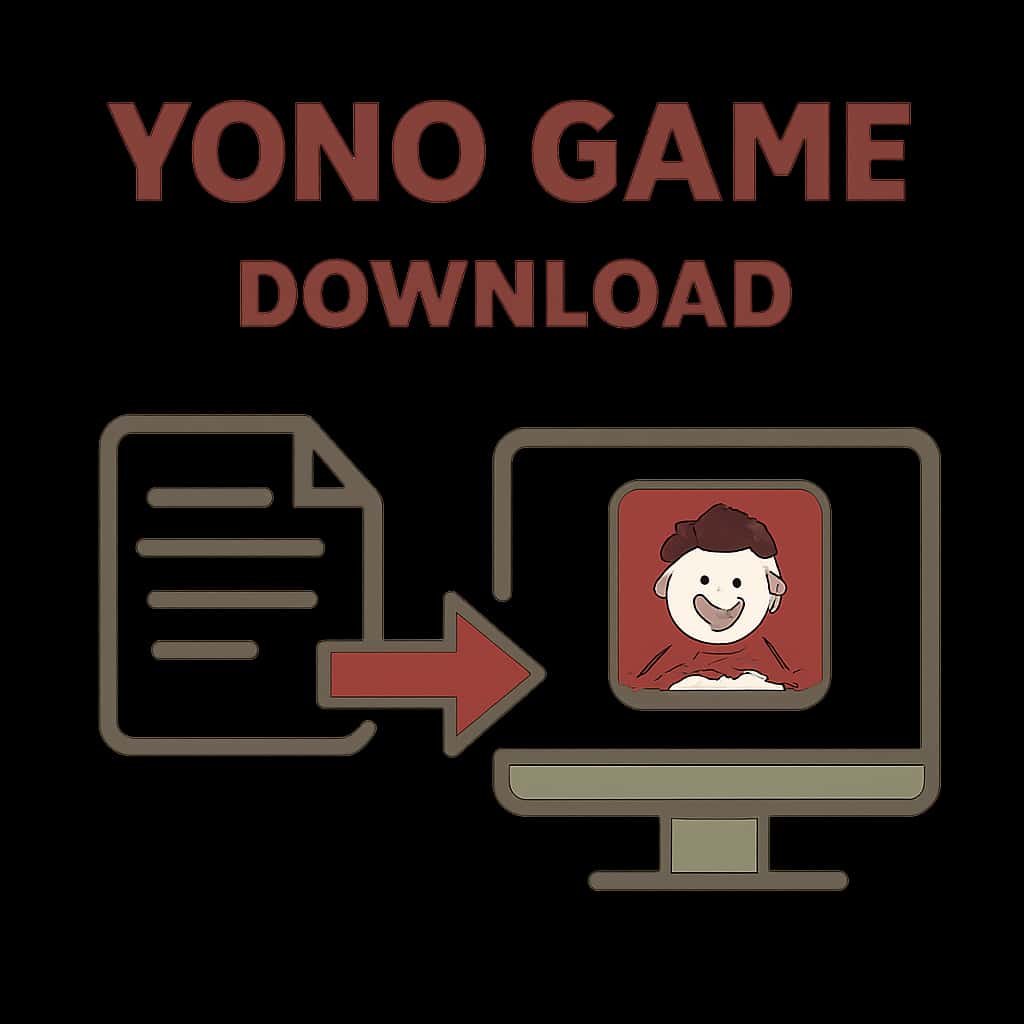 Illustration explaining Yono Game Download process.