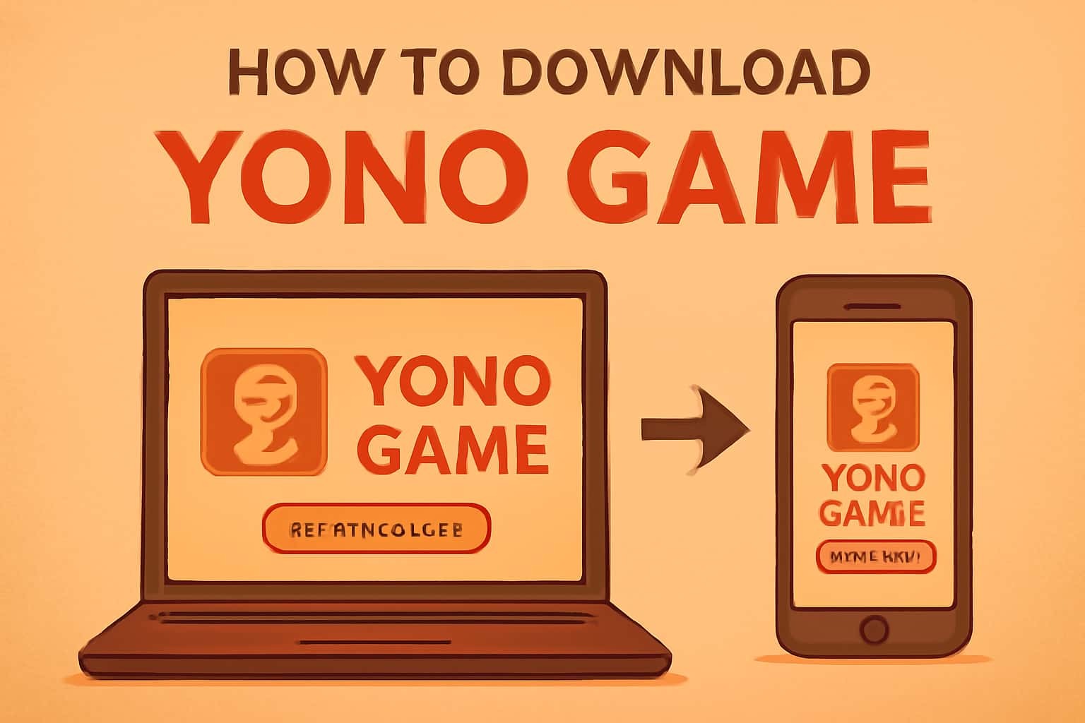 Informational image illustrating the download process for Yono Game.