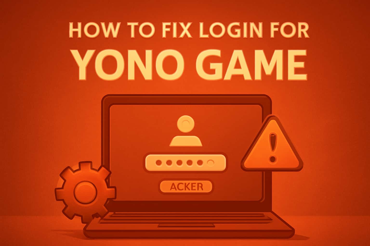 Informational scene detailing login issues for Yono Game.
