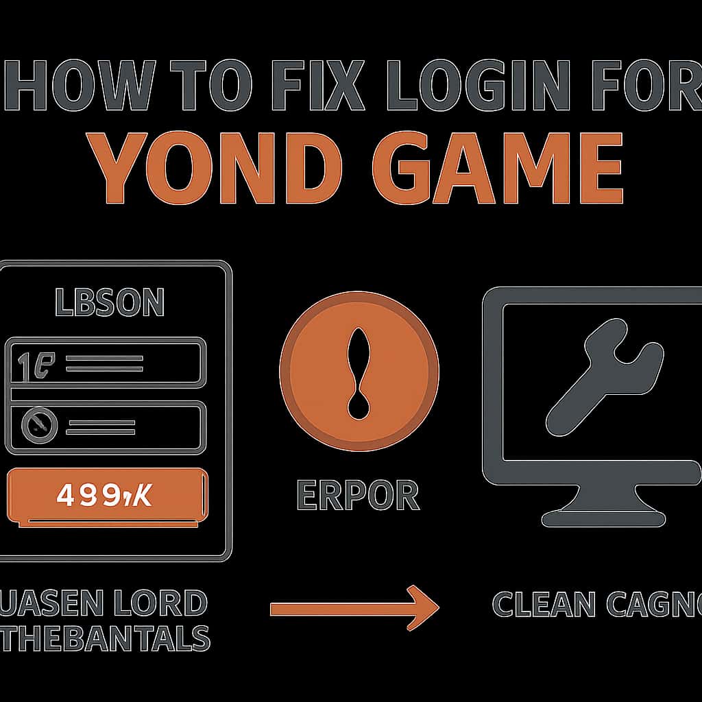 Illustration summarizing common login issues for Yono Game.