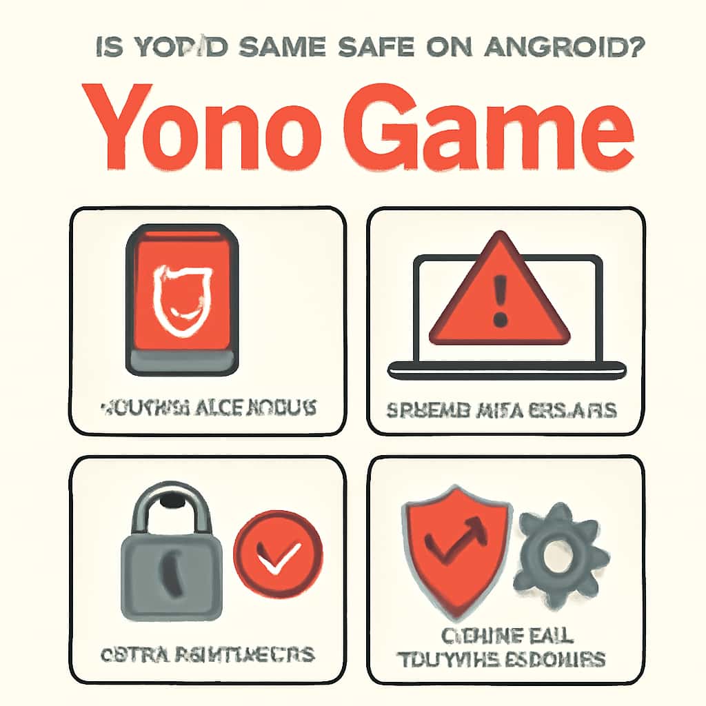 Diagram illustrating safety measures for Yono Game on Android.