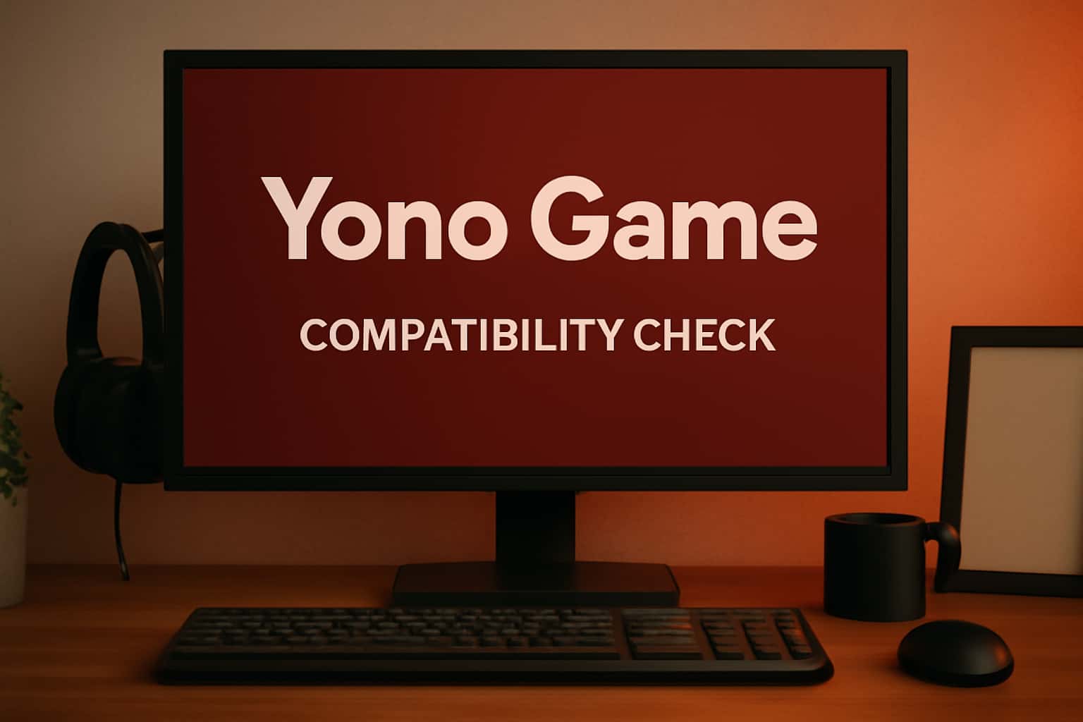 Informational scene focusing on Yono Game compatibility details.