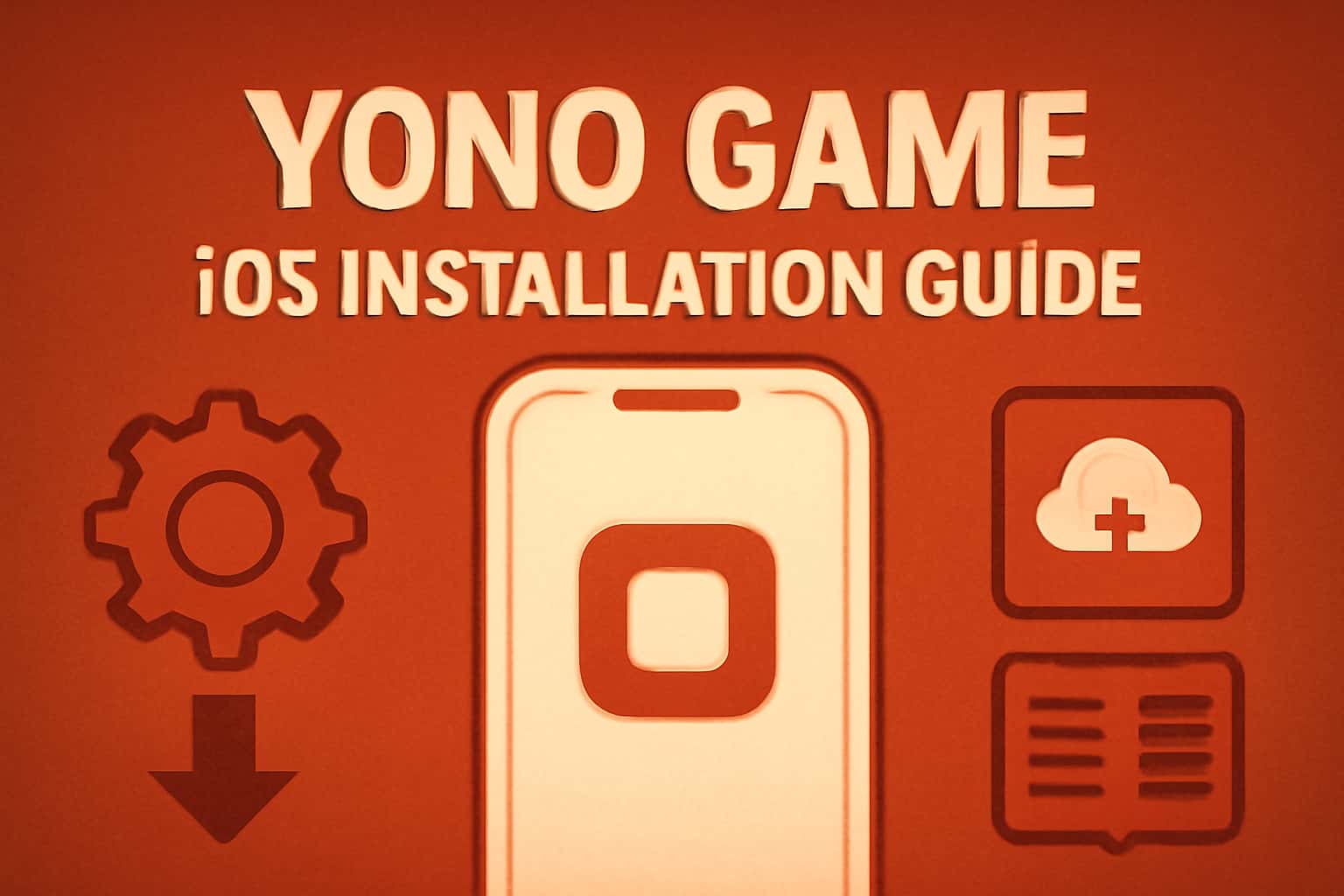 An illustration representing the Yono Game iOS Installation process with highlighted steps.