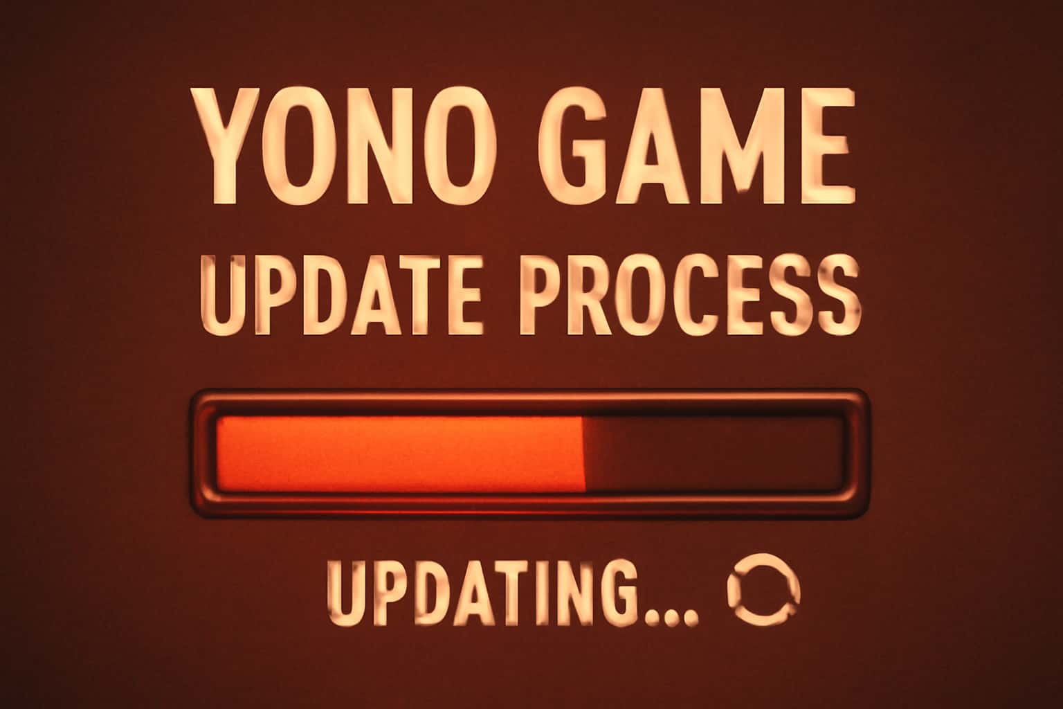 Visual representation of Yono Game Update Process with clear text.